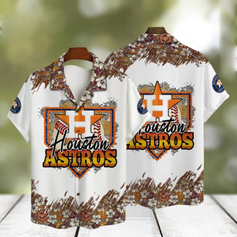 Houston Astros Baseball Pattern Vintage Hawaiian Shirt - Limotees