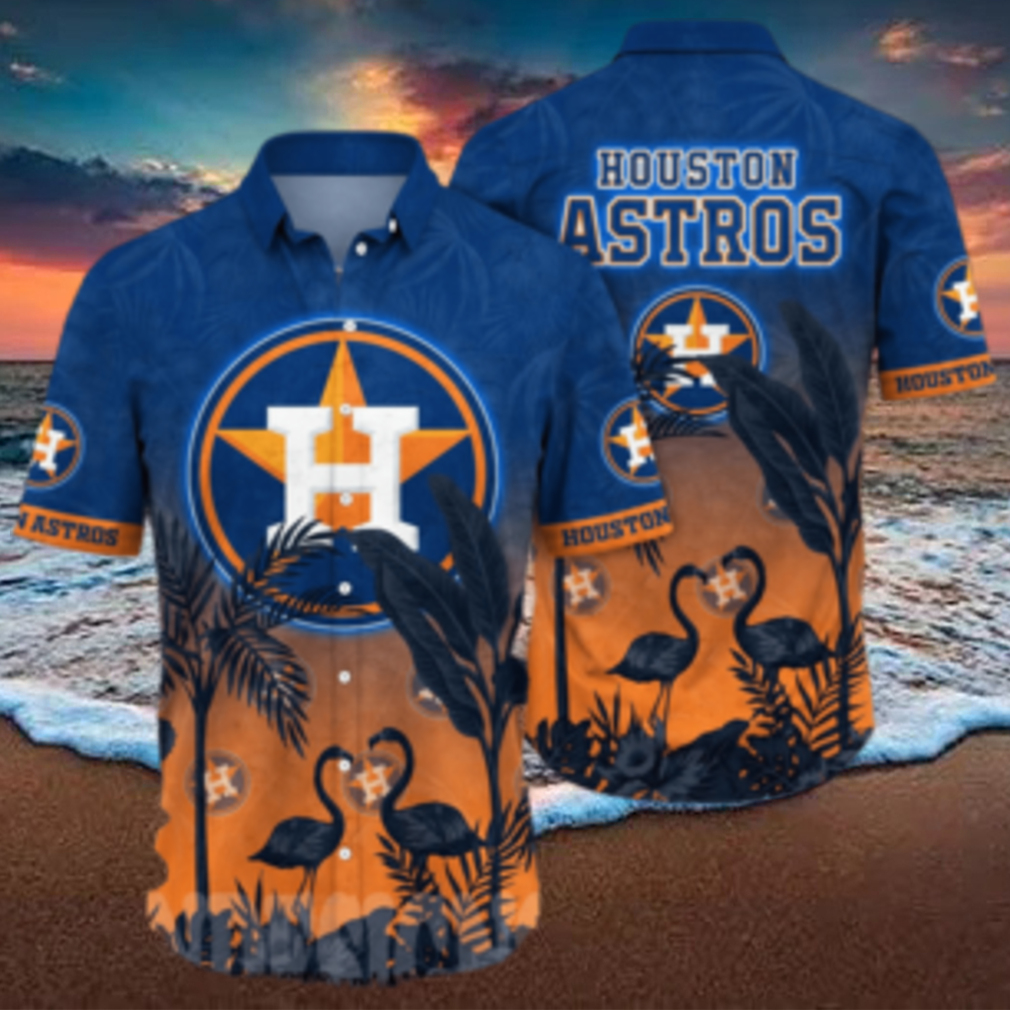 Houston Astros MLB Floral Unisex All Over Printed Hawaiian Shirt - Limotees