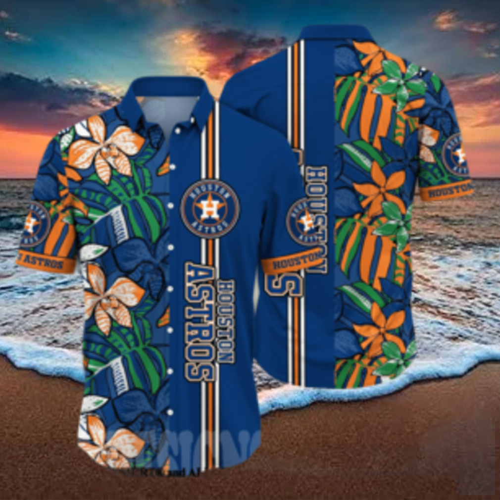 Houston Astros MLB Flower Full Printing 3D Hawaiian Shirt - Limotees