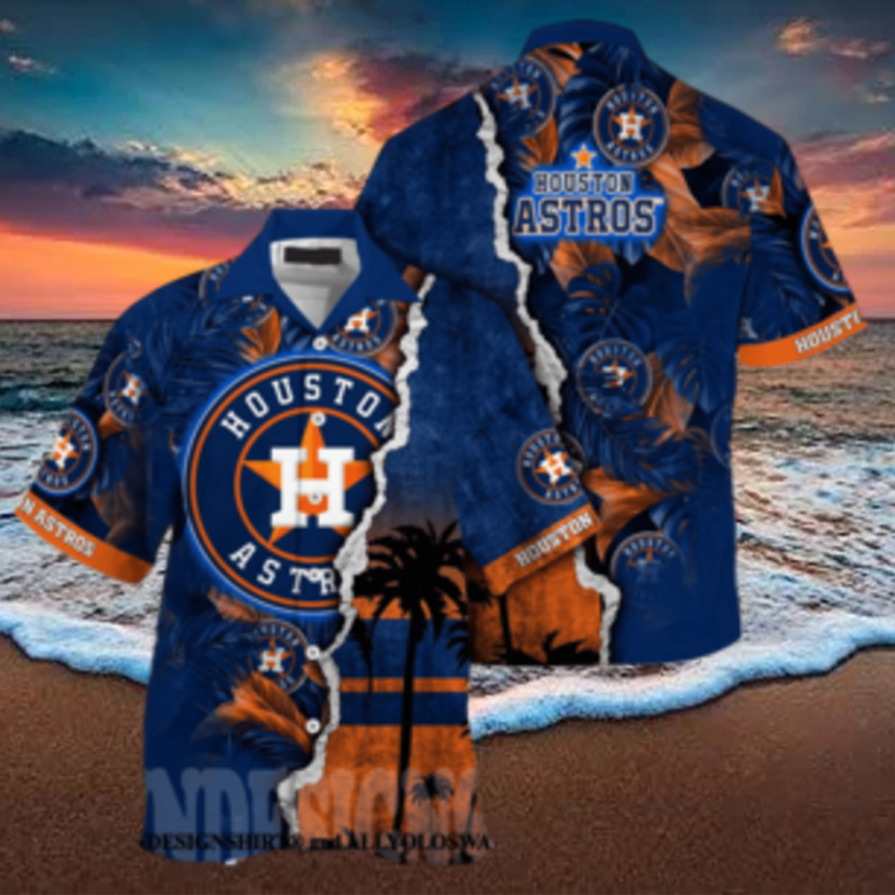 Houston Astros MLB Flower Unisex All Over Print Hawaiian Shirt - Limotees