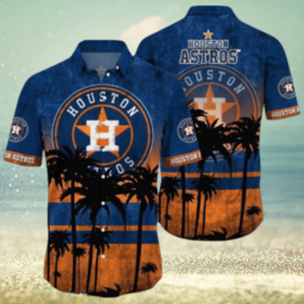 Houston Astros MLB Logo Coconut Tropical Hawaiian Shirt Beach Gift For Fans - Limotees