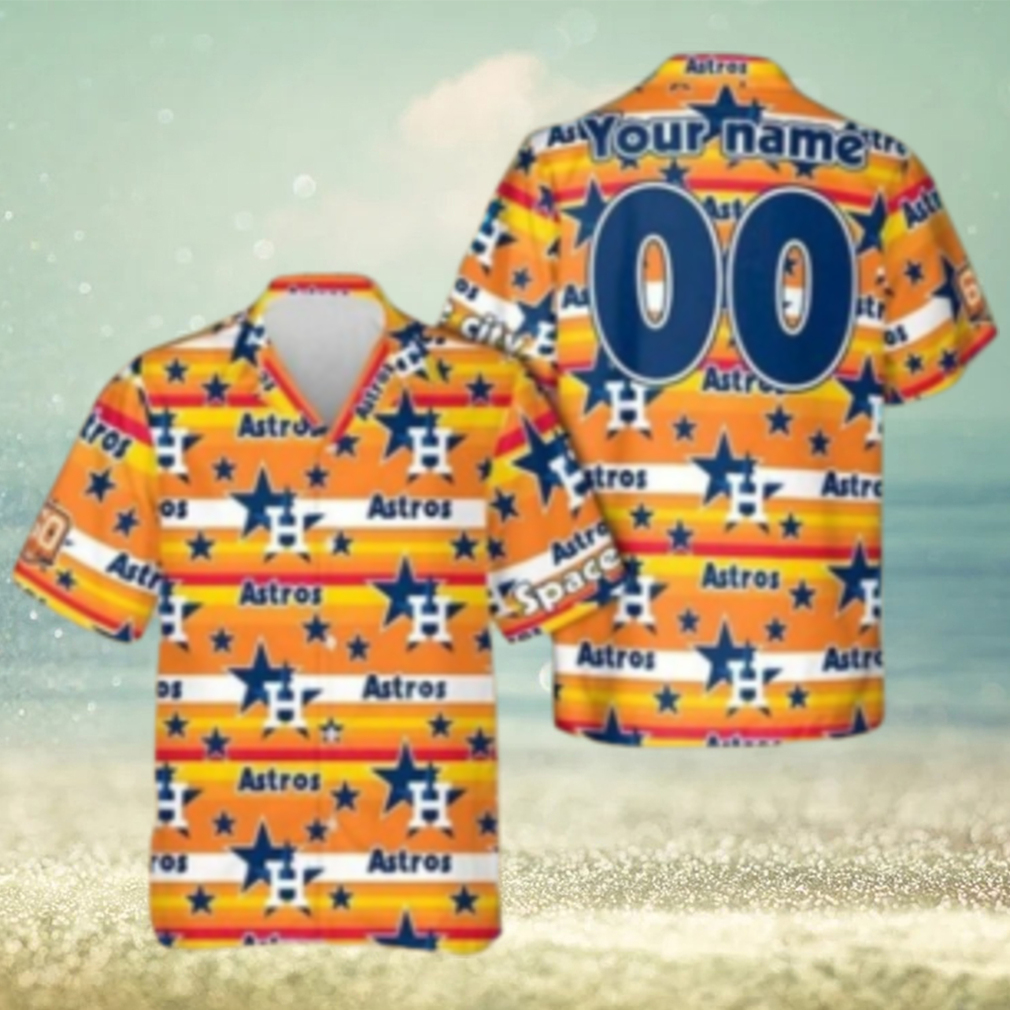 Houston Astros Star Custom Yellow Hawaiian Shirt - Limotees