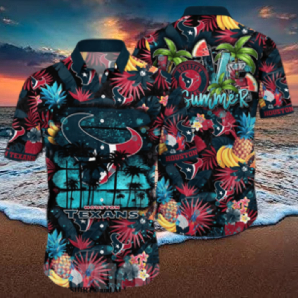 Houston Texans NFL Floral Full Printed Classic Hawaiian Shirt - Limotees