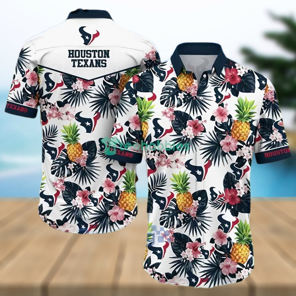 Houston Texans NFL Pineapple Tropical Pattern Hawaiian Shirt - Limotees