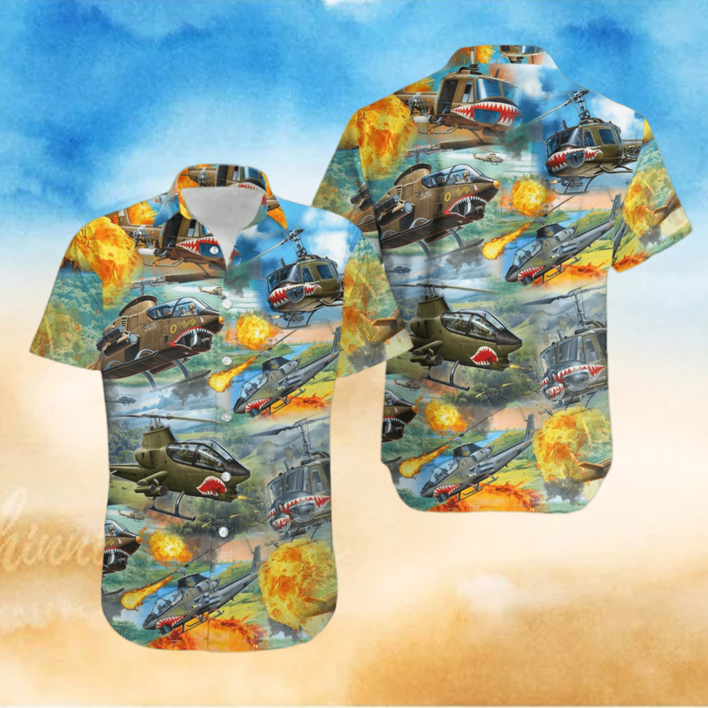 Huey Cobra Helicopter Remember The Day Hawaiian Shirt - Limotees