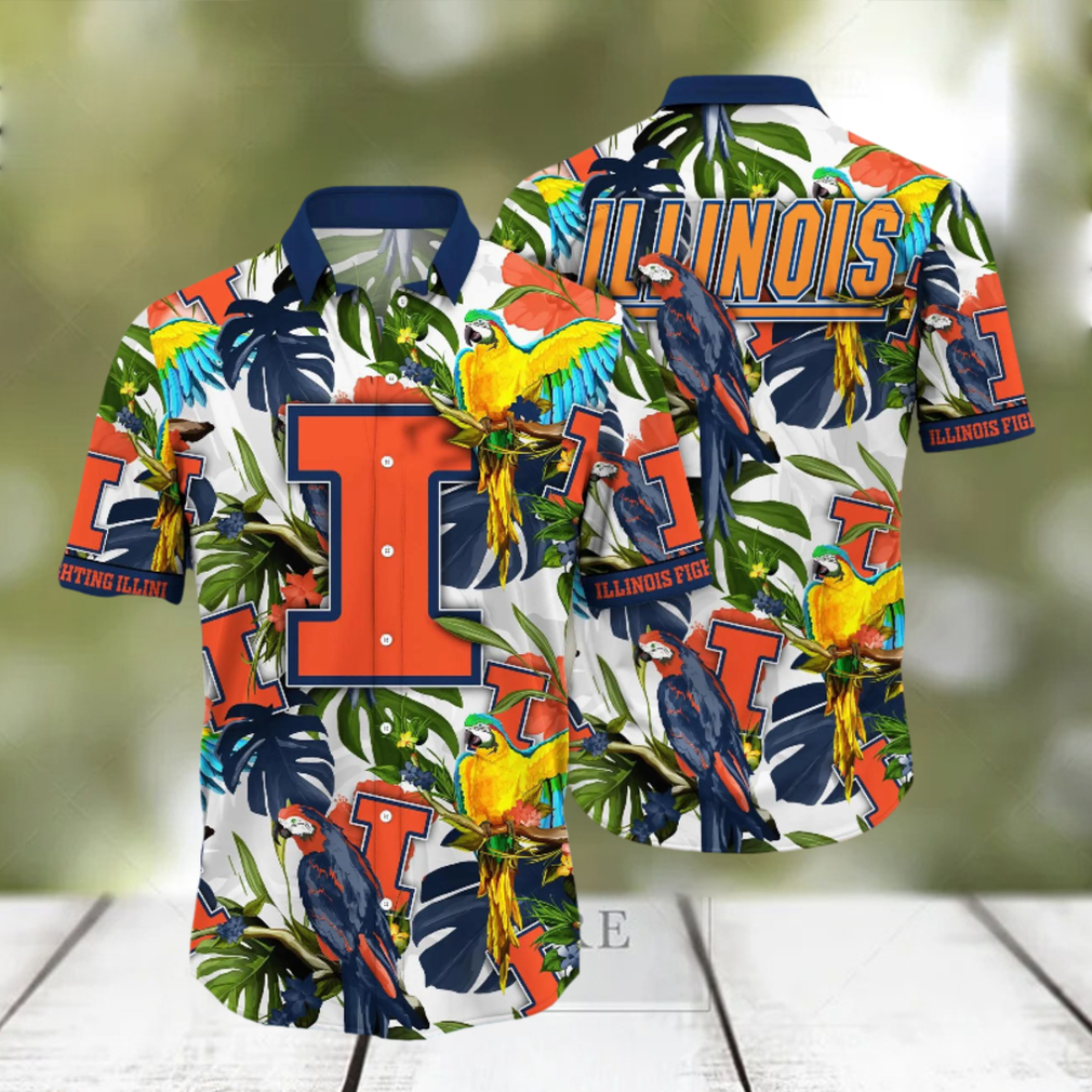 Illinois Fighting Illini NCAA Hawaiian Shirt Getawaystime The Beautiful Game Shirts - Limotees