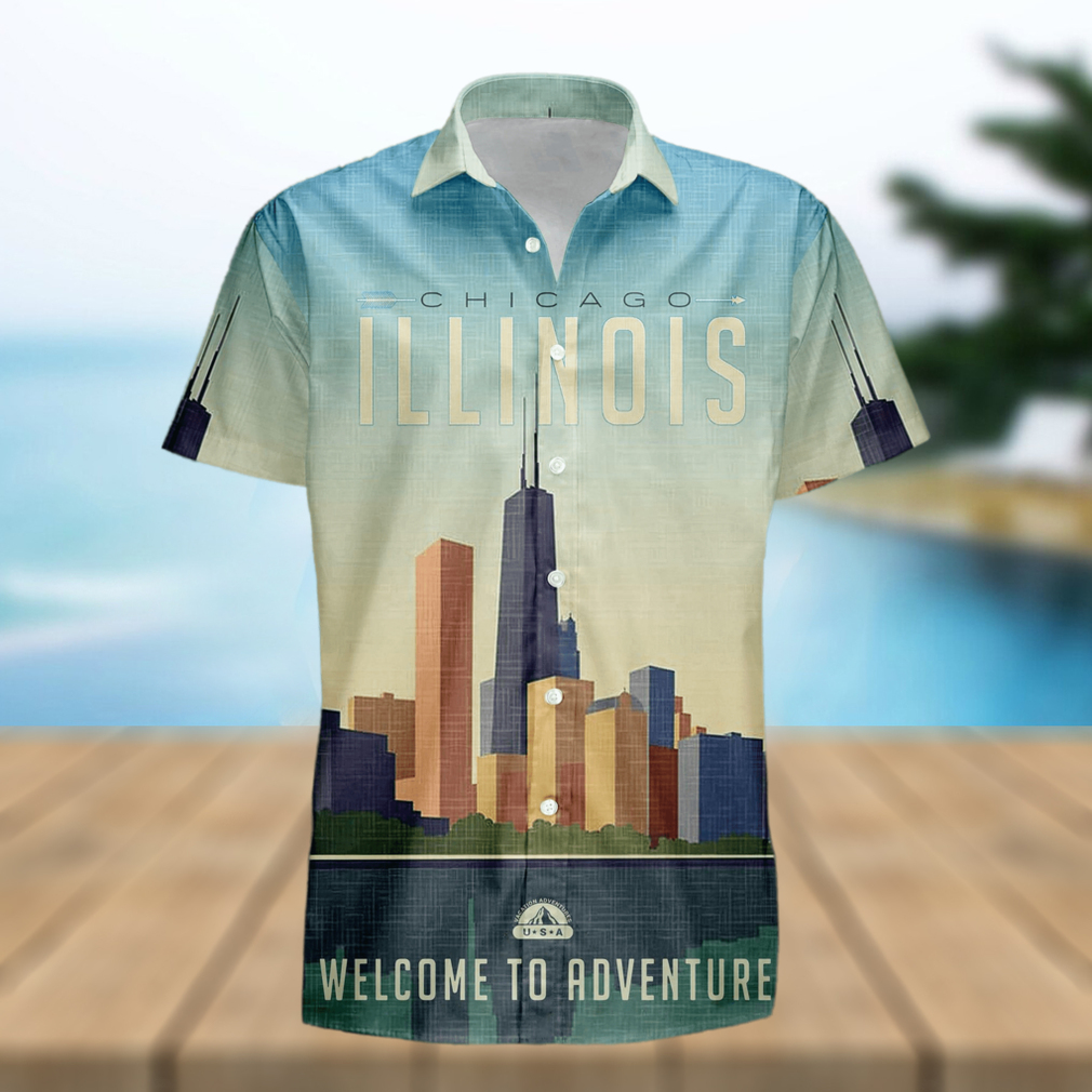 Illinois Retro Style Travel Summer 3D Hawaiian Shirt Gift For Men And Women Fans - Limotees