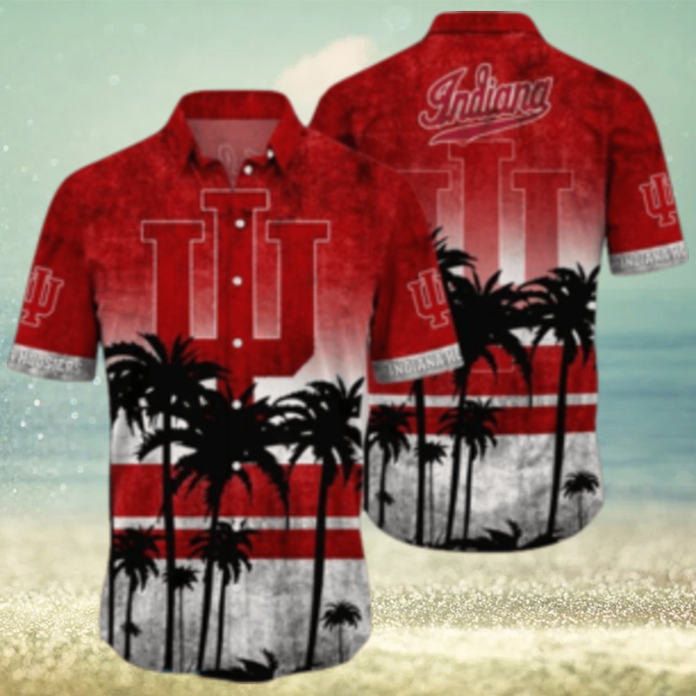 Indiana Hoosiers Logo Coconut Tropical Hawaiian Shirt Beach Gift For Fans - Limotees