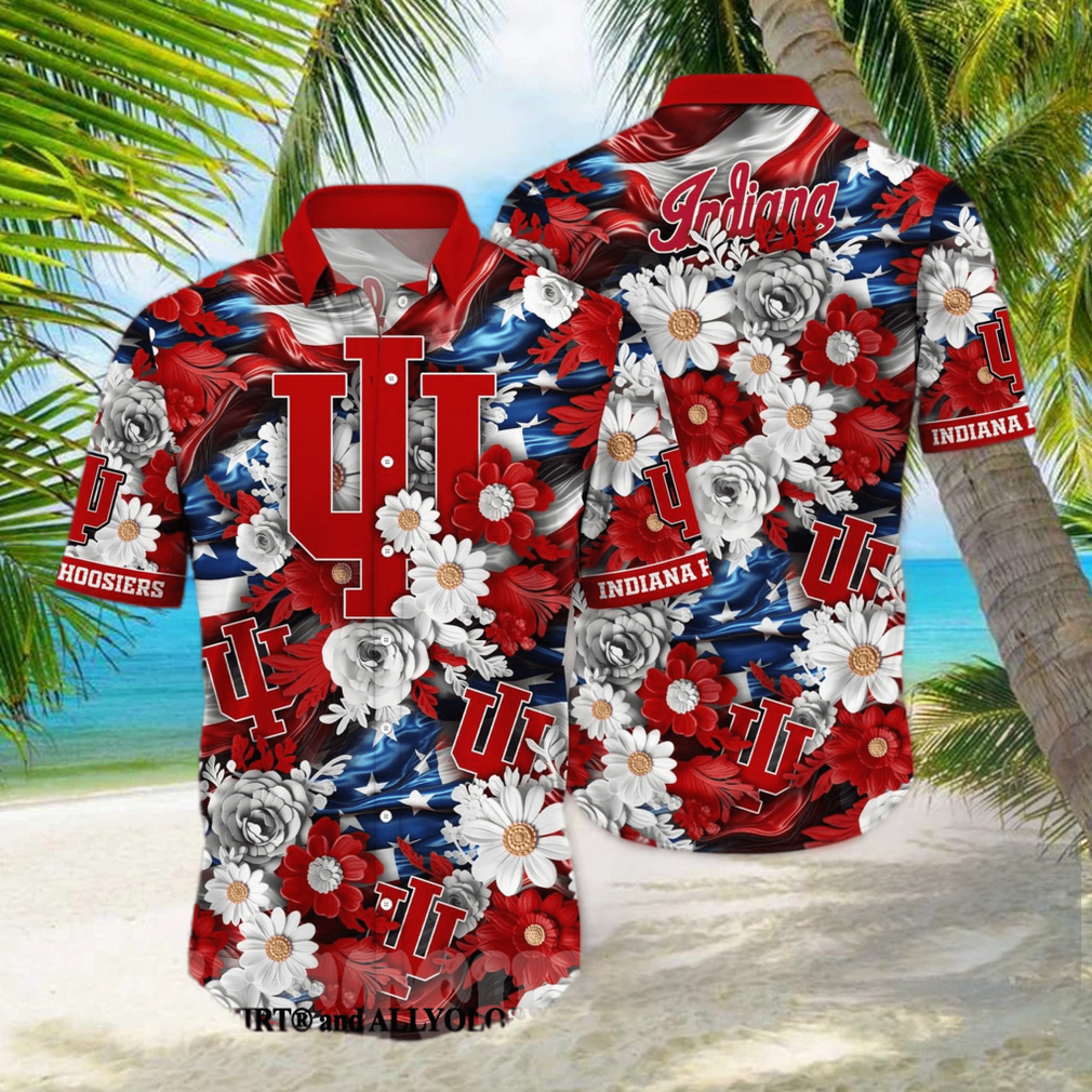 Indiana Hoosiers NCAA Independence Day Full Printed Classic Hawaiian Shirt - Limotees