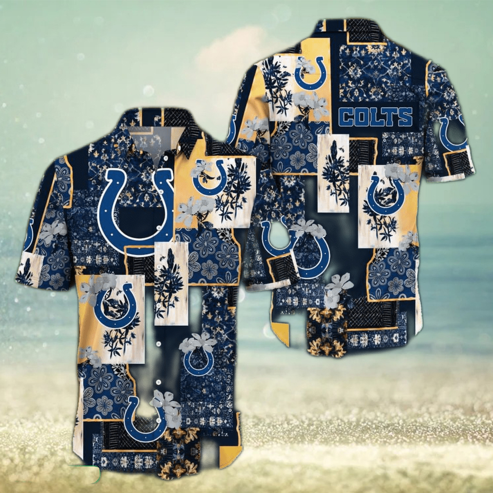 Indianapolis Colts Map US Pattern Hawaiian Shirt Short Sleeve For Men And Women - Limotees