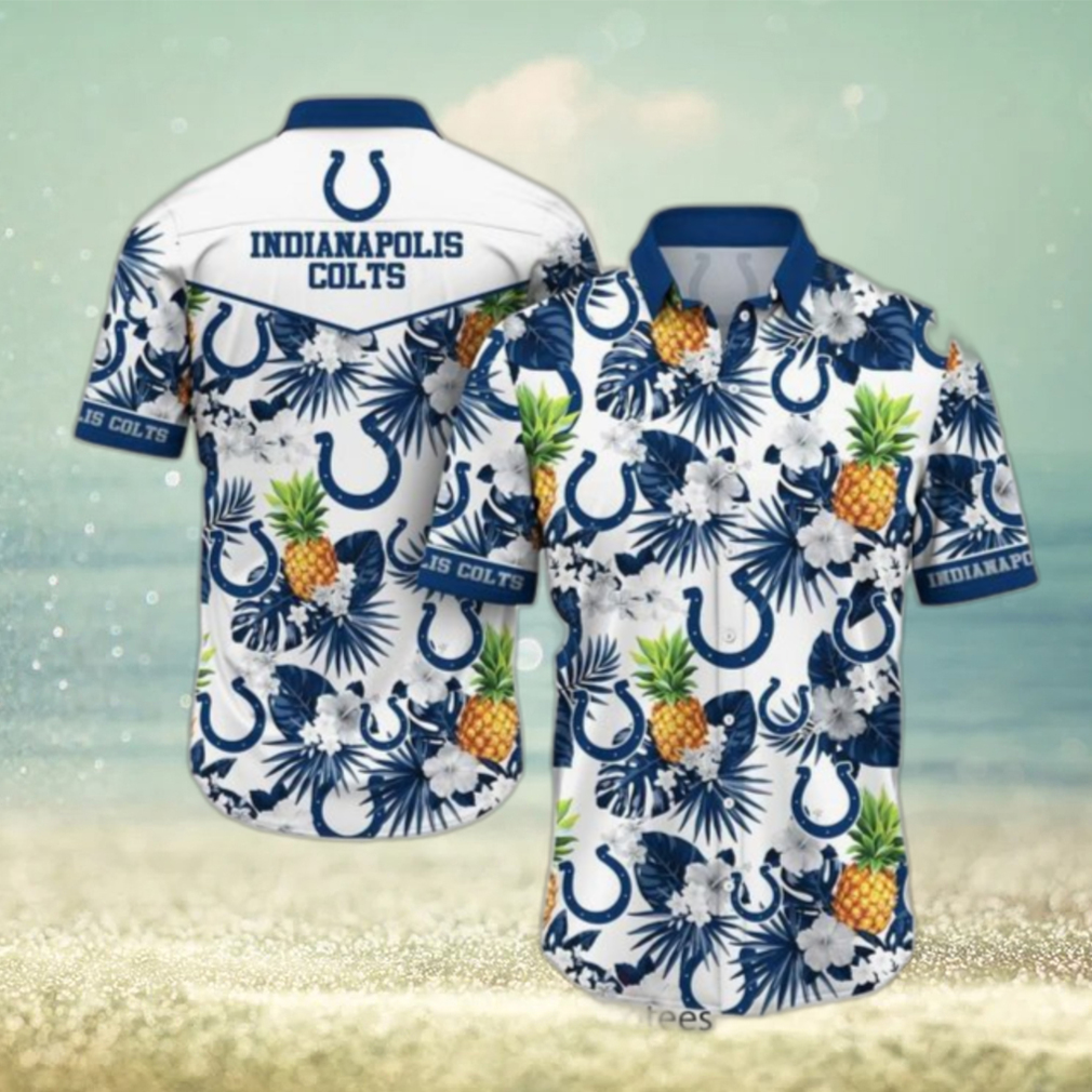 Indianapolis Colts NFL Hawaiian Shirt Tropical Pattern Graphic Hawaii Shirt For Fan Ever - Limotees