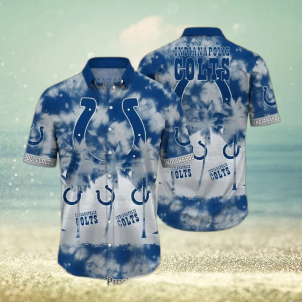 Indianapolis Colts NFL Hawaiian Shirt Tropical Pattern Graphic Short Sleeve Summer Gift For Fans - Limotees