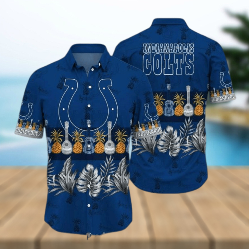 Indianapolis Colts NFL Hawaiian Shirt Tropical Pattern Graphic Trends Summer Gift For Fan NFL - Limotees