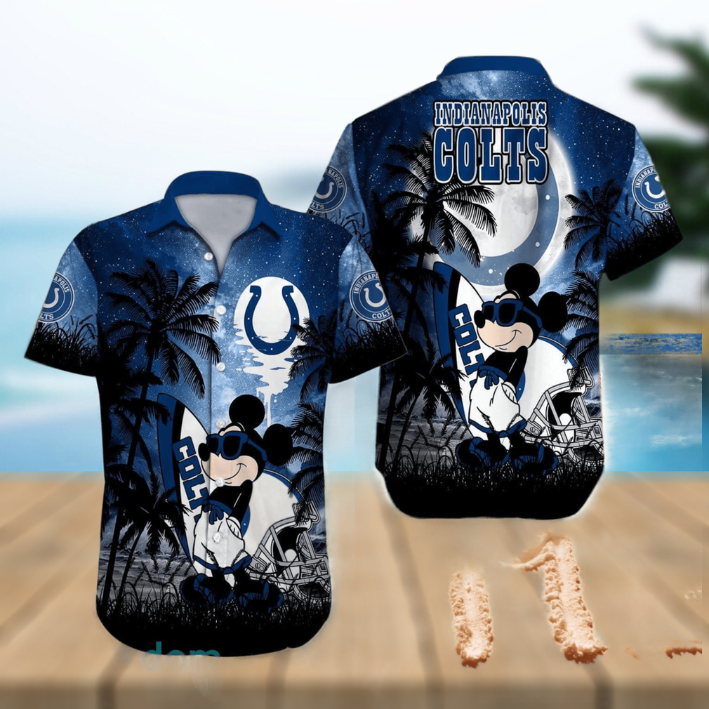 Indianapolis Colts NFL Team Logo Baby Yoda Hawaiian Shirt - Limotees