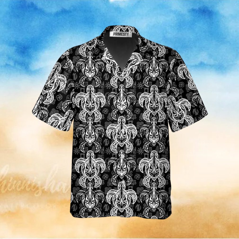 Indigenous Tribal Sea Turtle Pattern Turtle Shirts For Men Turtle Tropical Hawaiian Shirt - Limotees