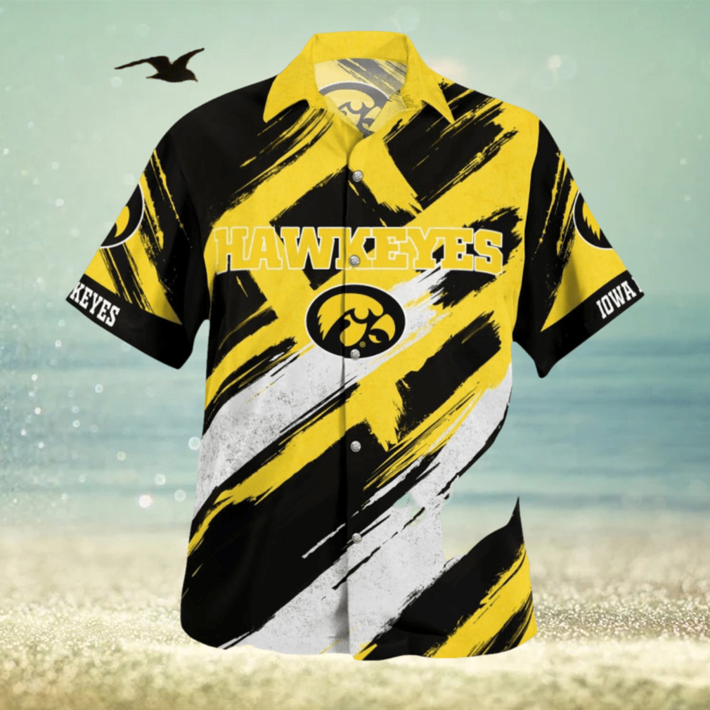 Iowa Hawkeyes Vintage Surfboard 3D Hawaiian Shirt Best For Fans Beach Gift For Men And Women - Limotees