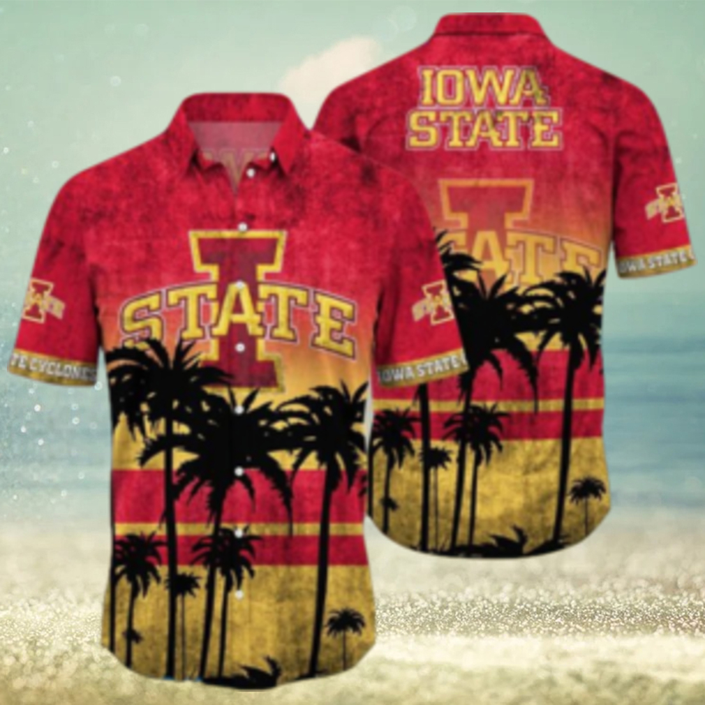 Iowa State Cyclones Logo Coconut Tropical Hawaiian Shirt Beach Gift For Fans - Limotees