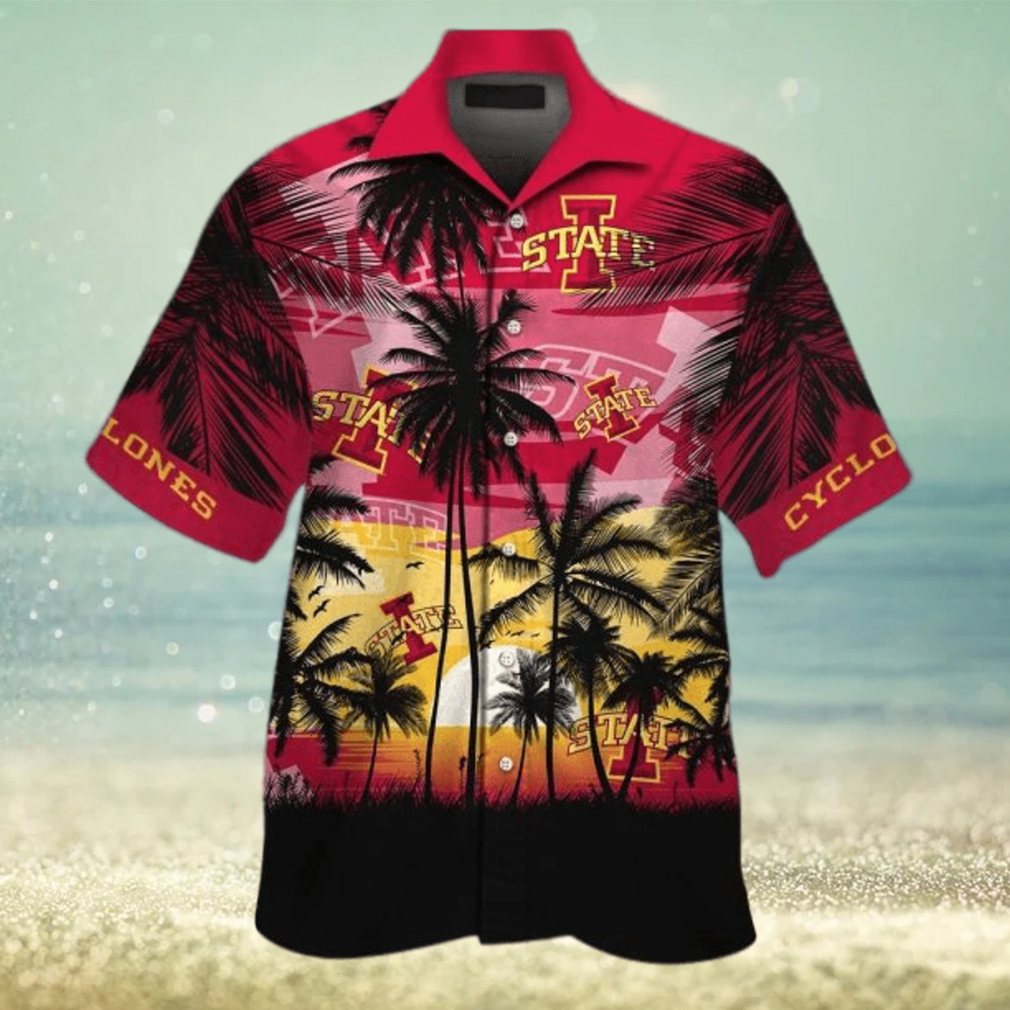 Iowa State Cyclones Short Sleeve Tropical Aloha Hawaiian Shirt - Limotees