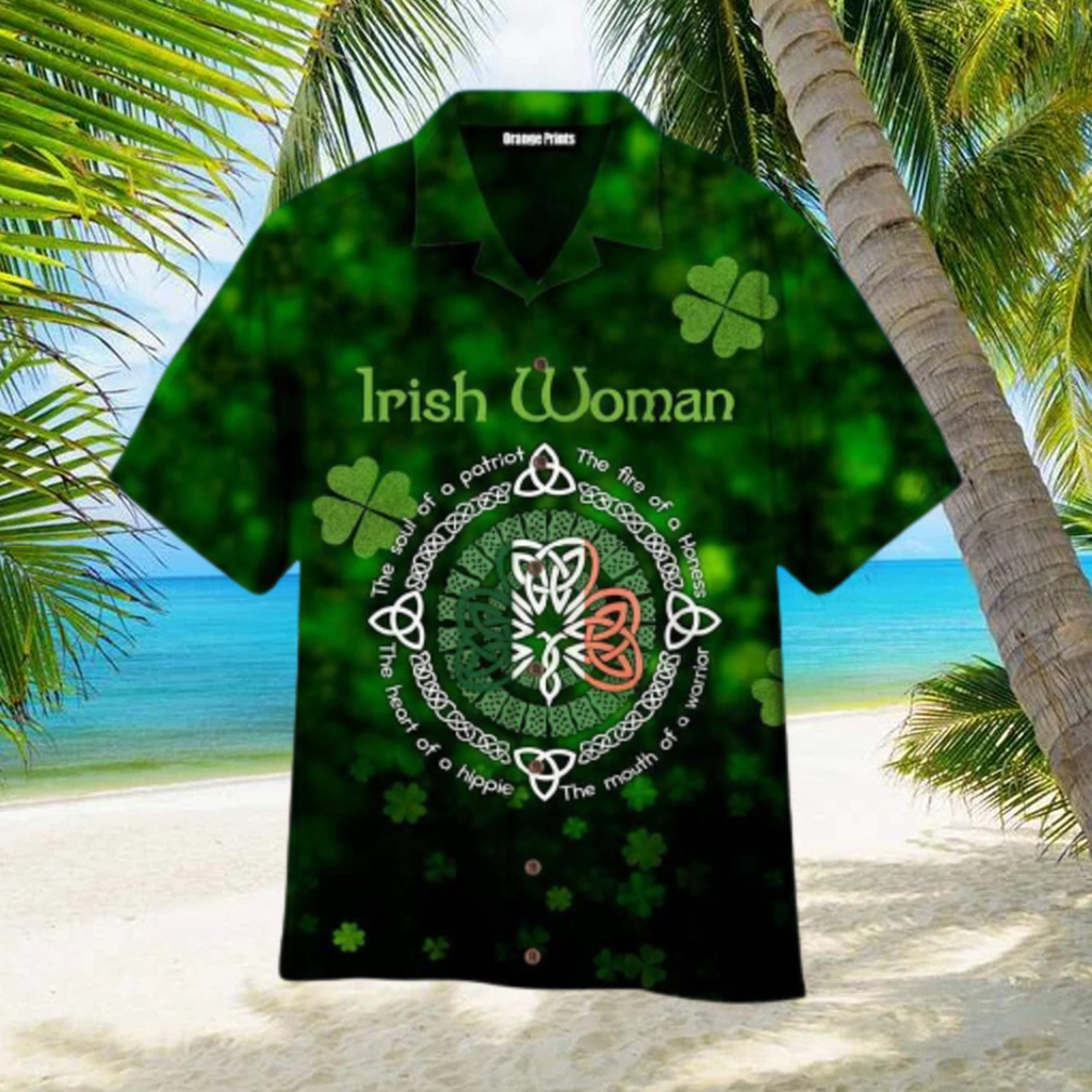 Irish Woman Happy St Patrick Hawaiian Shirt - Limotees