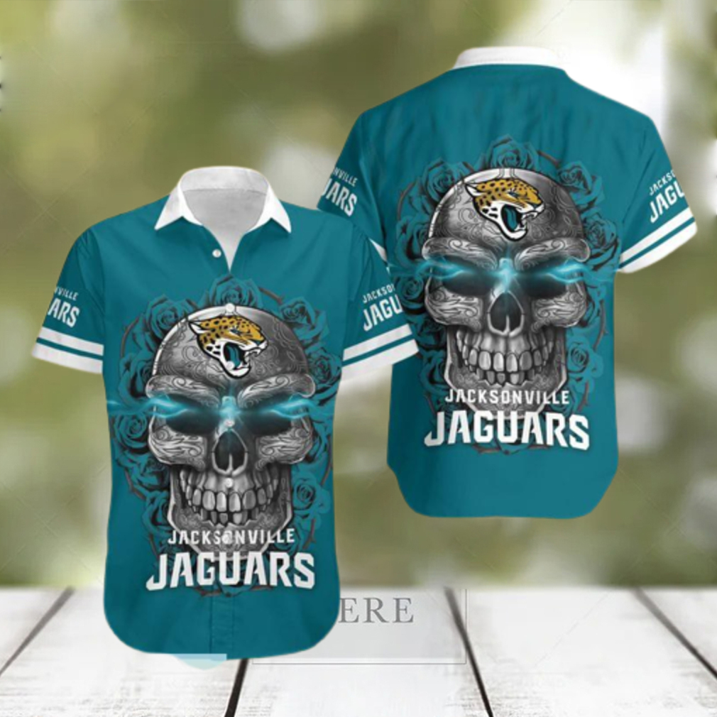 Jacksonville Jaguars Skull Carved Halloween Hawaiian Shirt Gift Men Women - Limotees