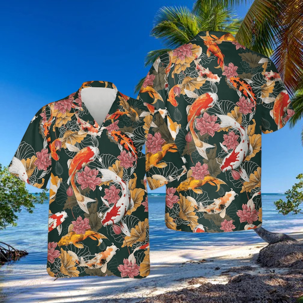 Japanese Koi Fishes Pattern Hawaiian Shirt - Limotees