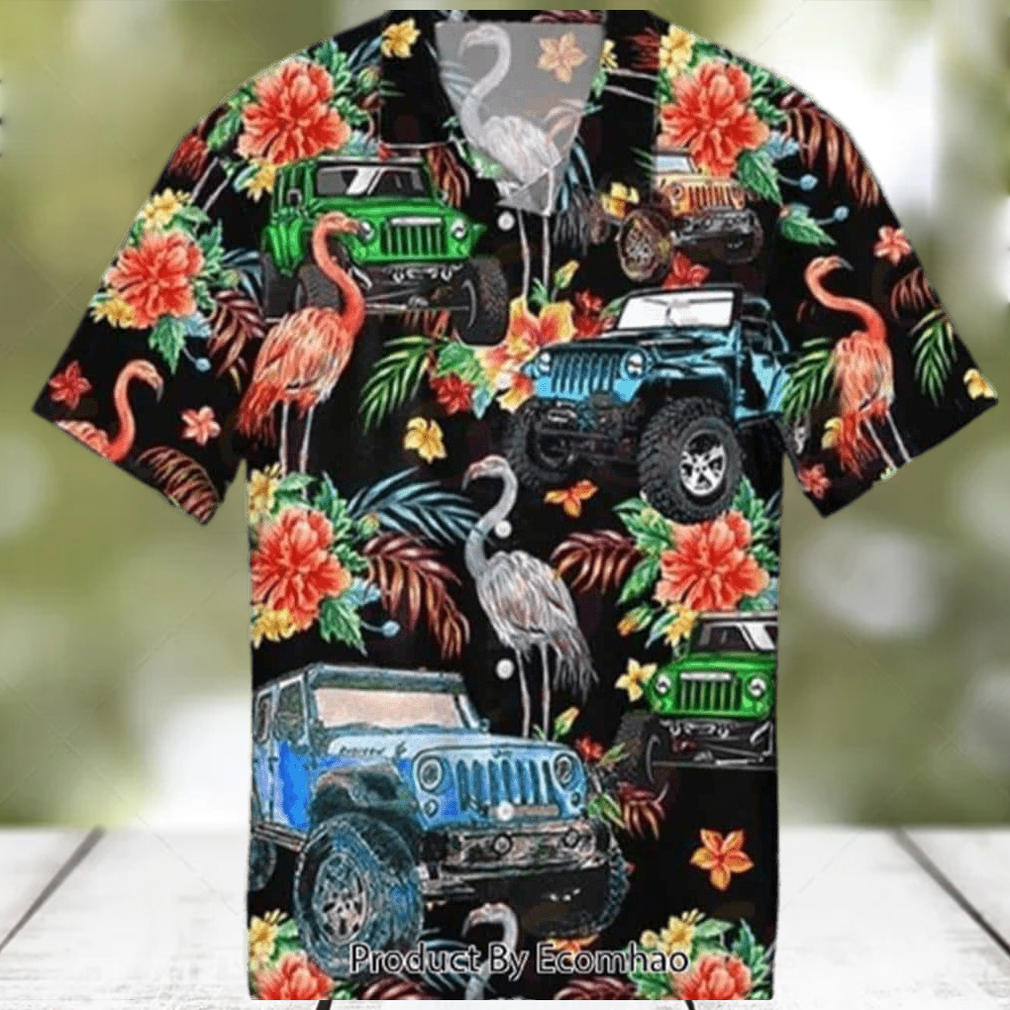 Jeep And Flamingo Hawaiian Shirt Birthday Gift For Beach Lovers - Limotees