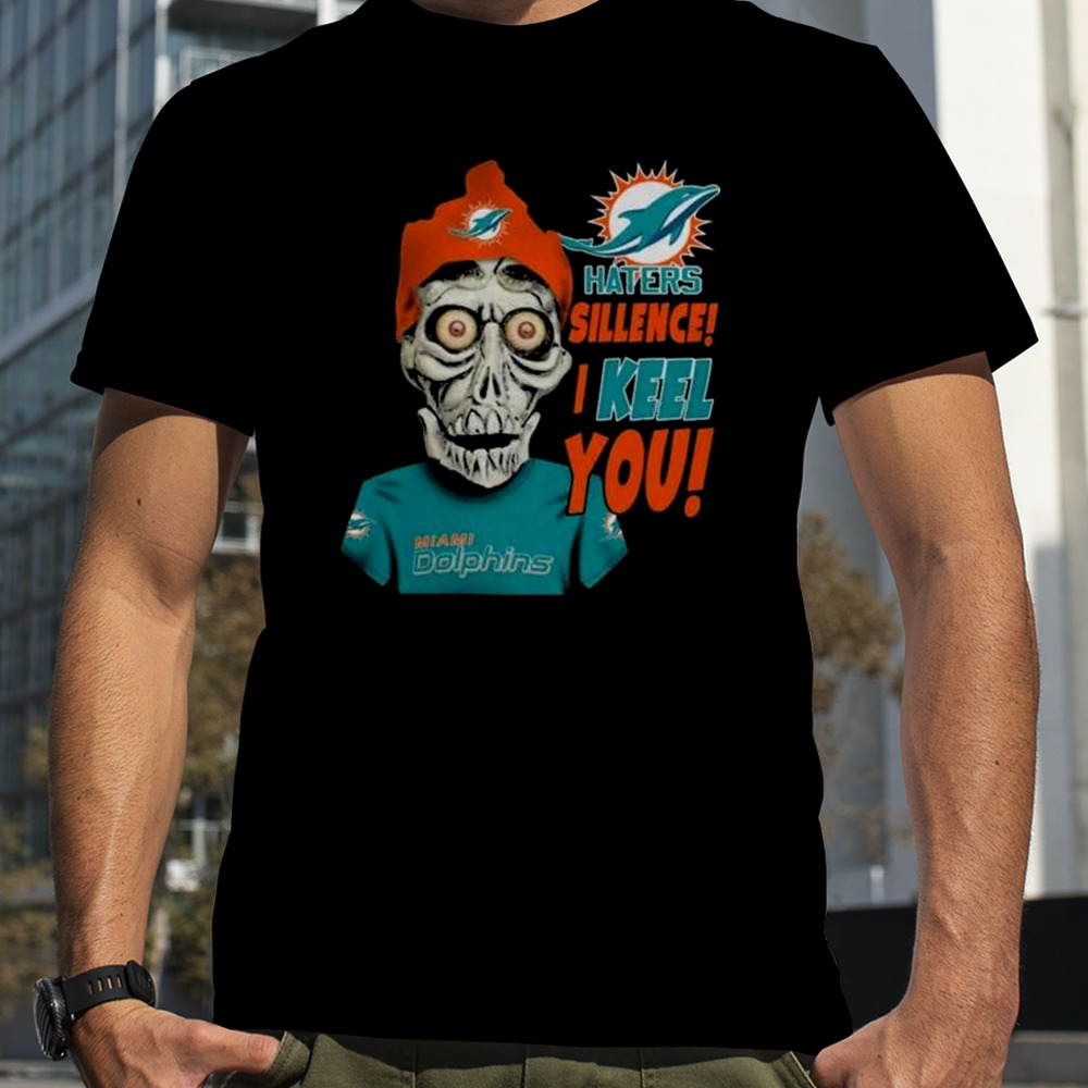 Jeff Dunham Miami Dolphins Haters Silence I Keel You Logo Shirt