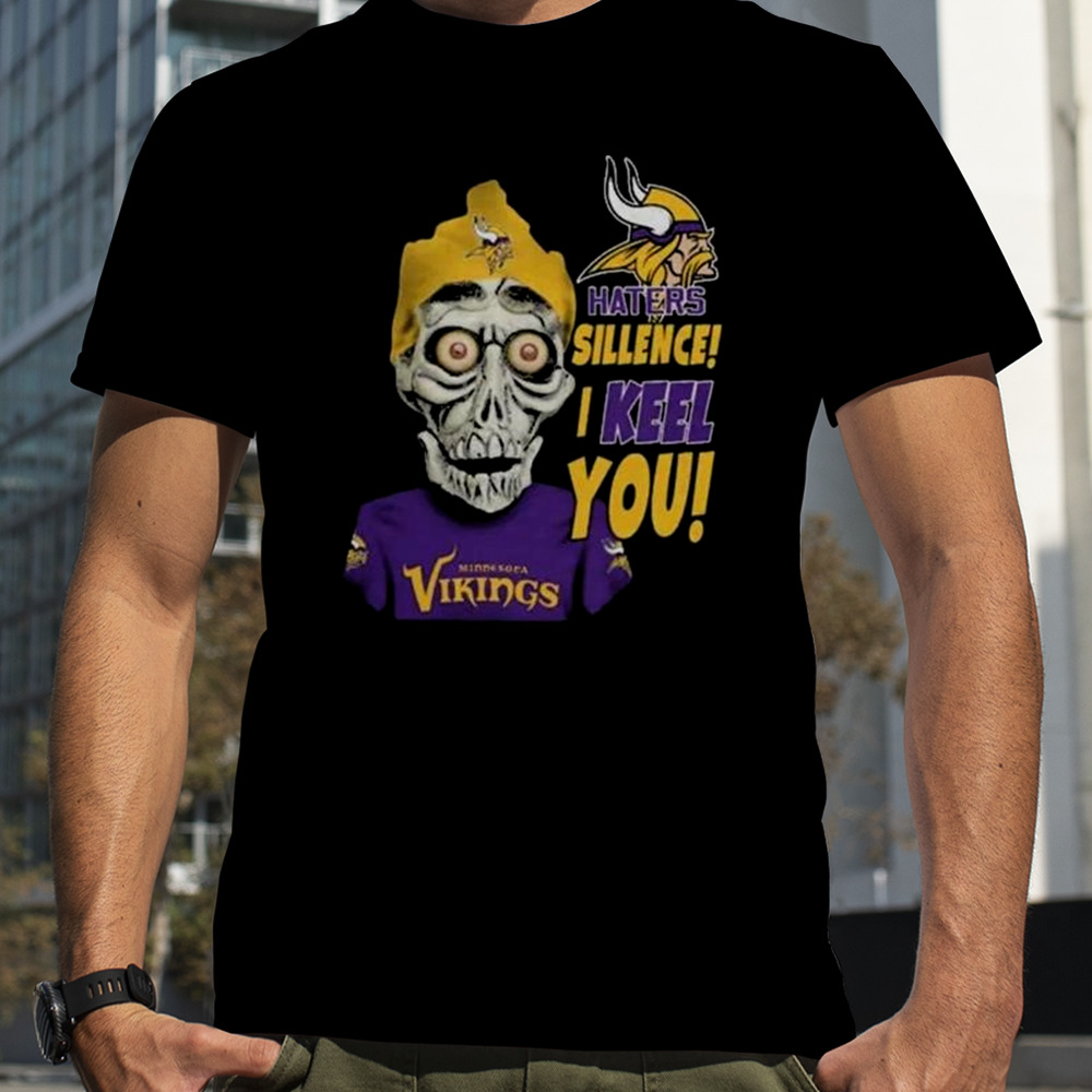 Jeff Dunham Minnesota Vikings Haters Silence I Keel You Logo Shirt