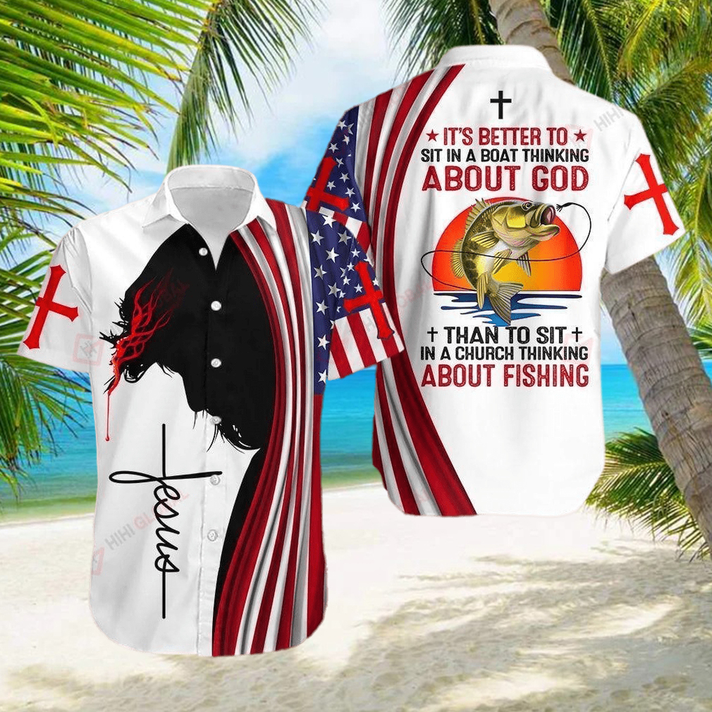 Jesus About God And About Fishing Aloha Hawaiian Shirts - Limotees