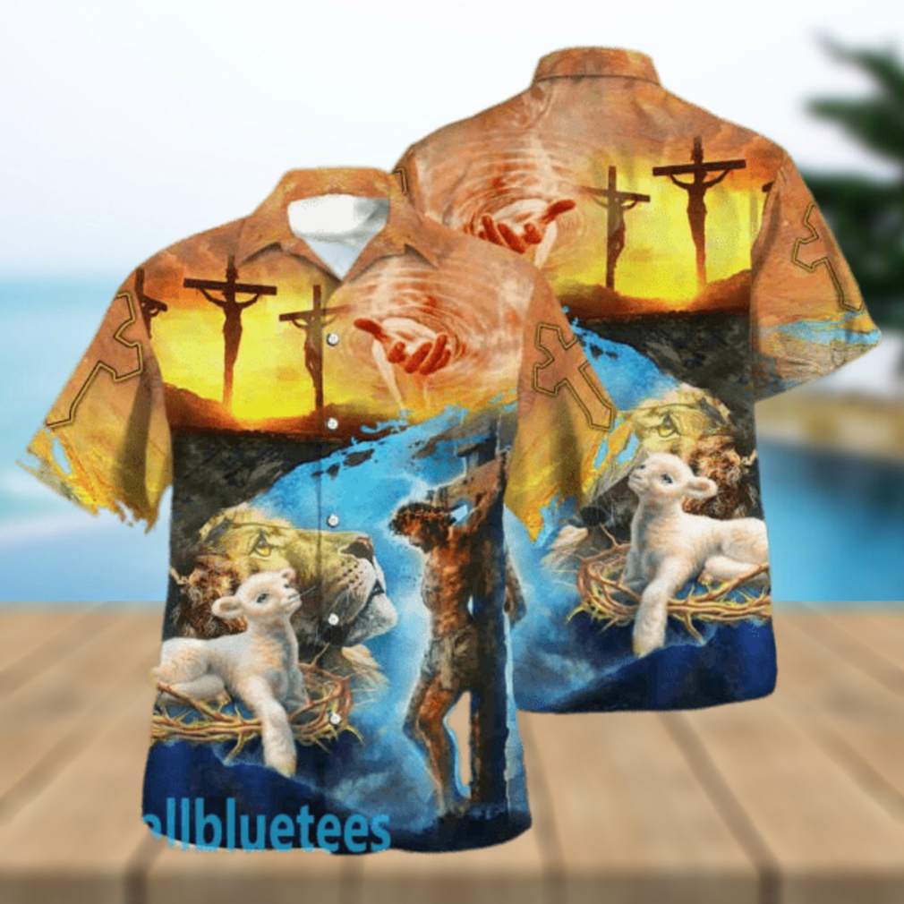 Jesus Saves Lion And Lamb Hawaiian Shirt - Limotees