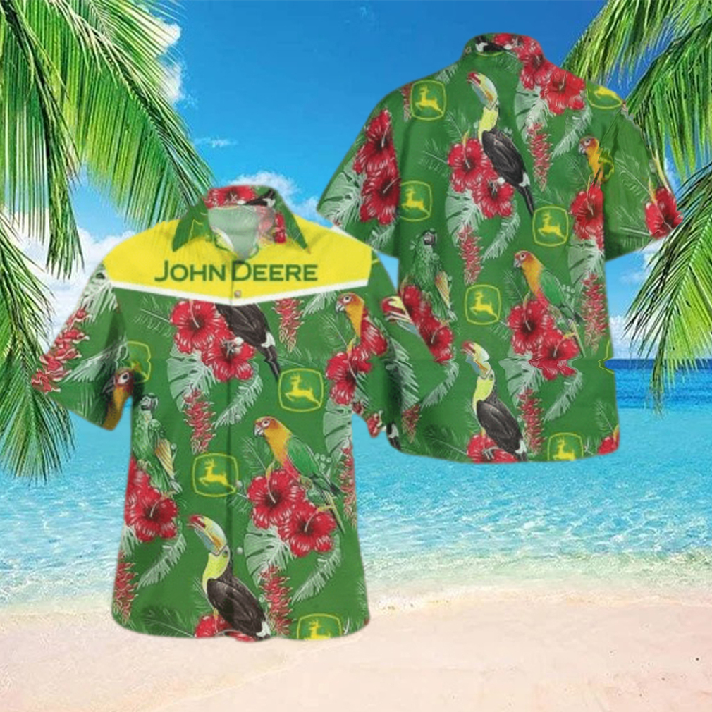 John Deere Parrot Hawaiian Shirt - Limotees