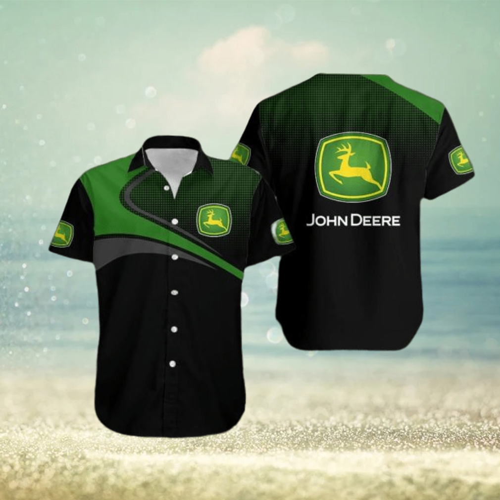 John deere Collar Logo All Over Print Hawaiian Shirt Men And Women Gift - Limotees