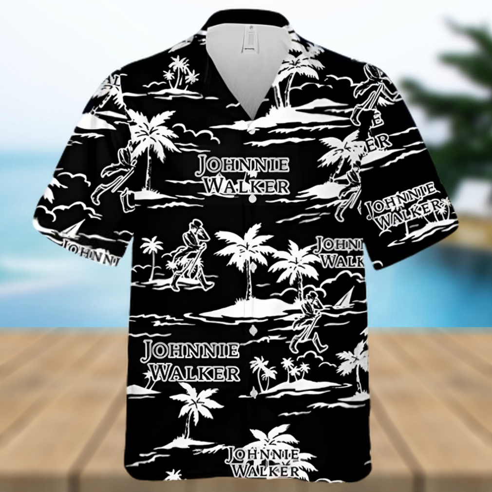 Johnnie Walker Island Palm Leaves Hawaiian Shirt - Limotees