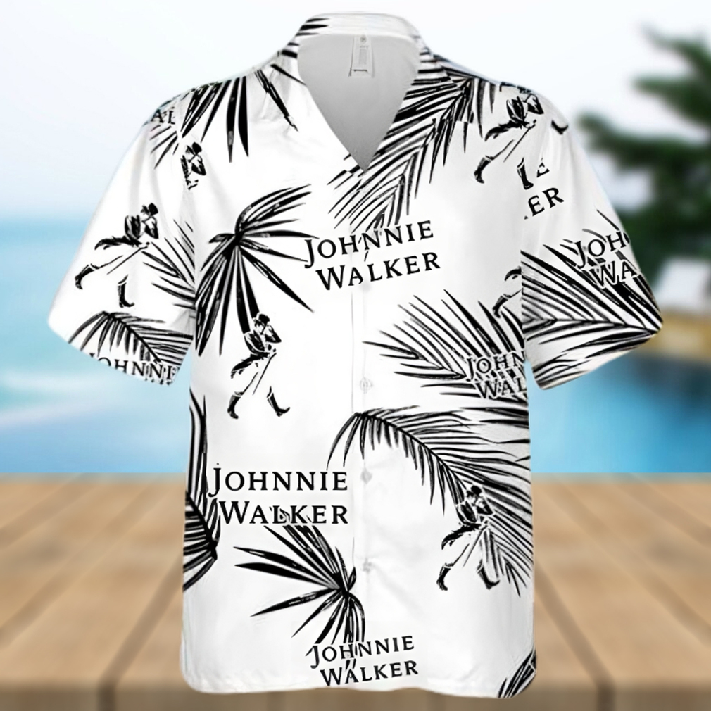 Johnnie Walker Palm Leaves Pattern Hawaiian Shirt - Limotees