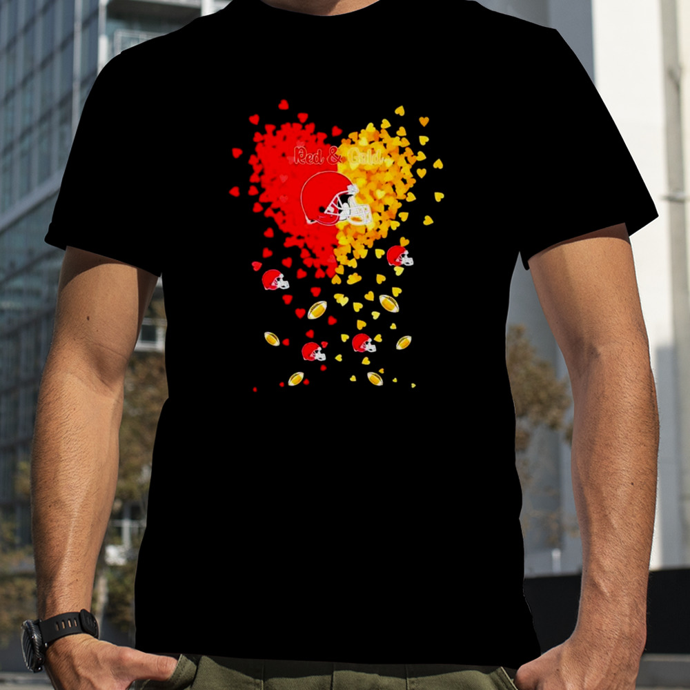 Kansas City Chiefs football red and gold in my heart shirt