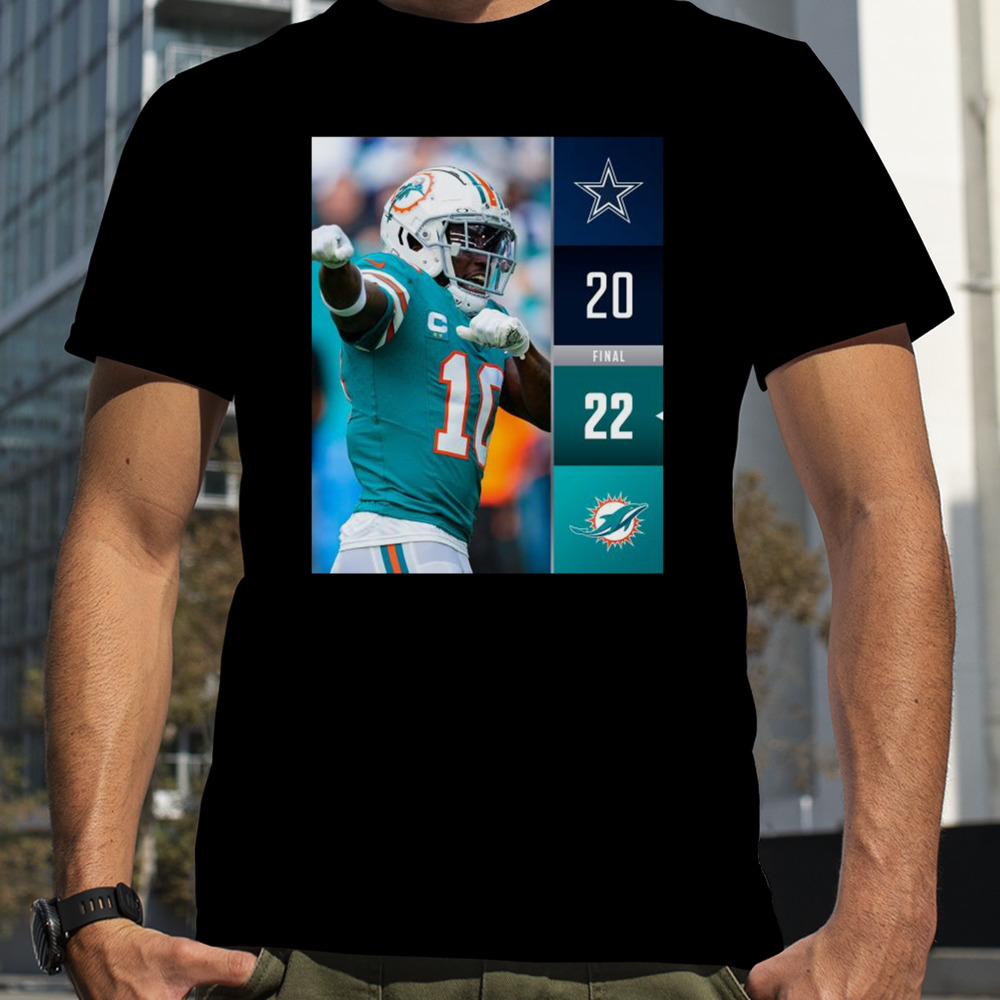 Miami Dolphins Win 22 20 Dallas Cowboys 2023 NFL Final Score Shirt