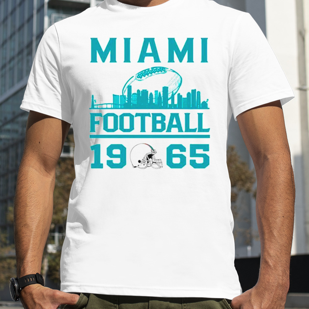 Miami Dolphins football 1965 skyline retro shirt