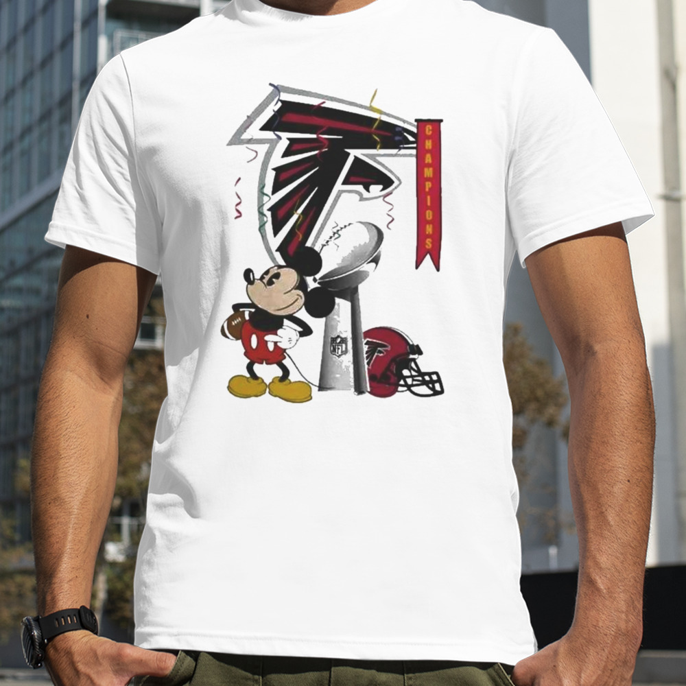 Mickey Mouse NFL Atlanta Falcons Football Super Bowl Champions Helmet Logo Shirt