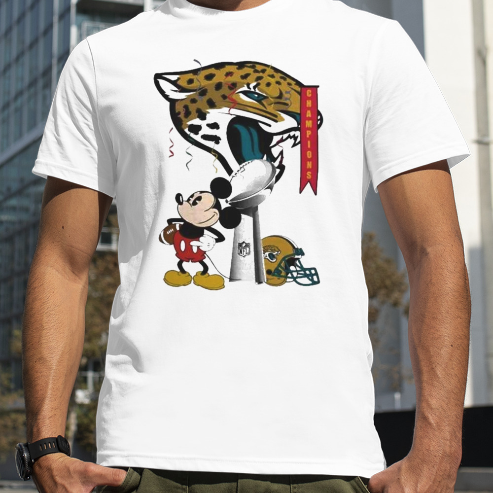 Mickey Mouse NFL Jacksonville Jaguars Football Super Bowl Champions Helmet Logo Shirt