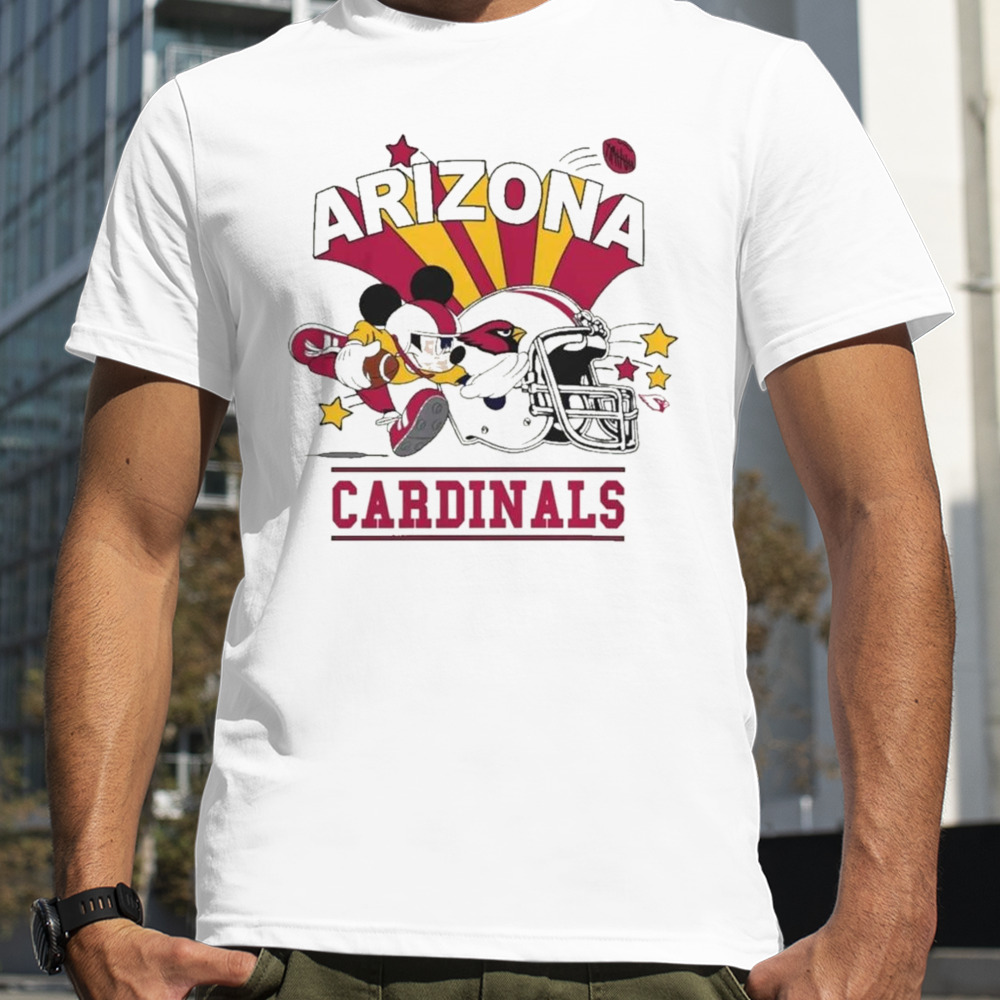 Mickey Mouse Player Arizona Cardinals Football Helmet Logo Character Shirt