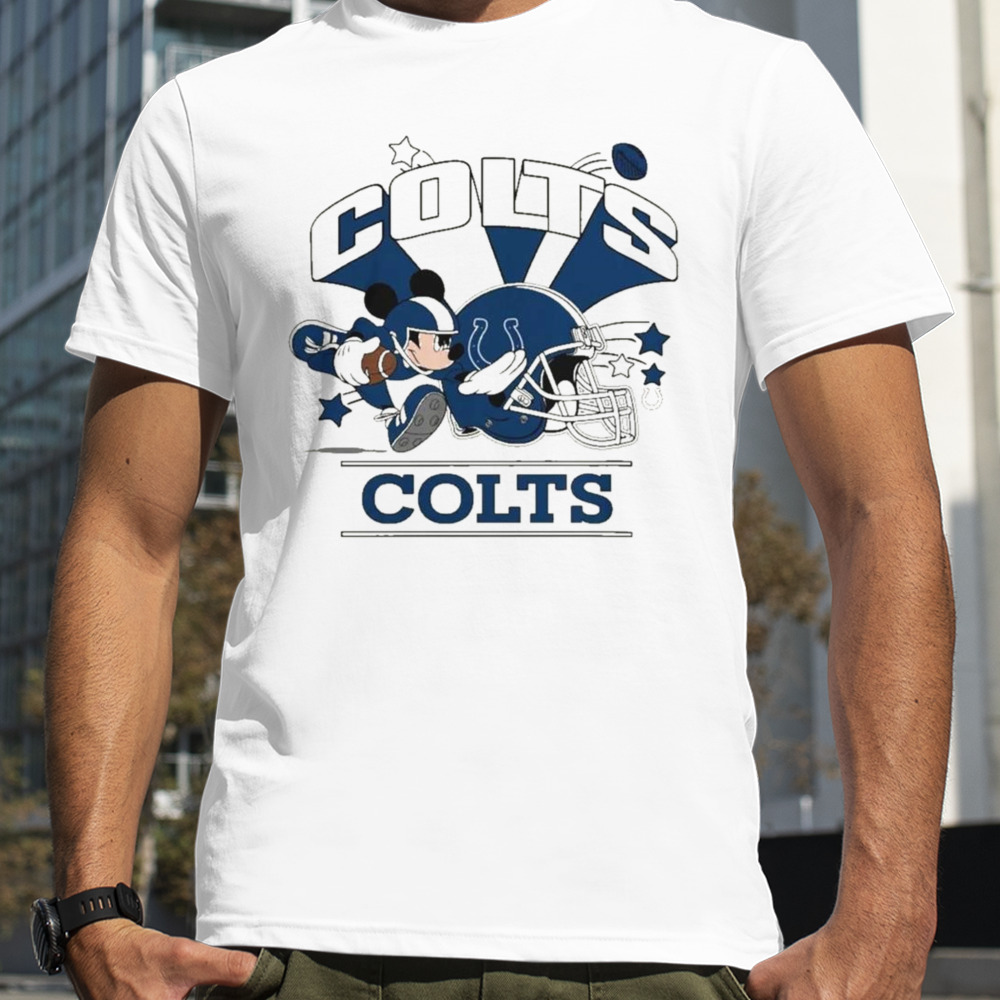 Mickey Mouse Player Indianapolis Colts Football Helmet Logo Character Shirt