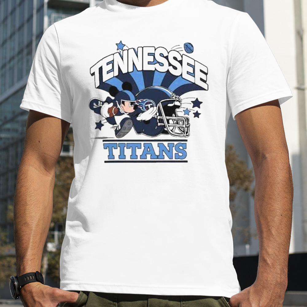 Mickey Mouse Player Tennessee Titans Football Helmet Logo Character Shirt