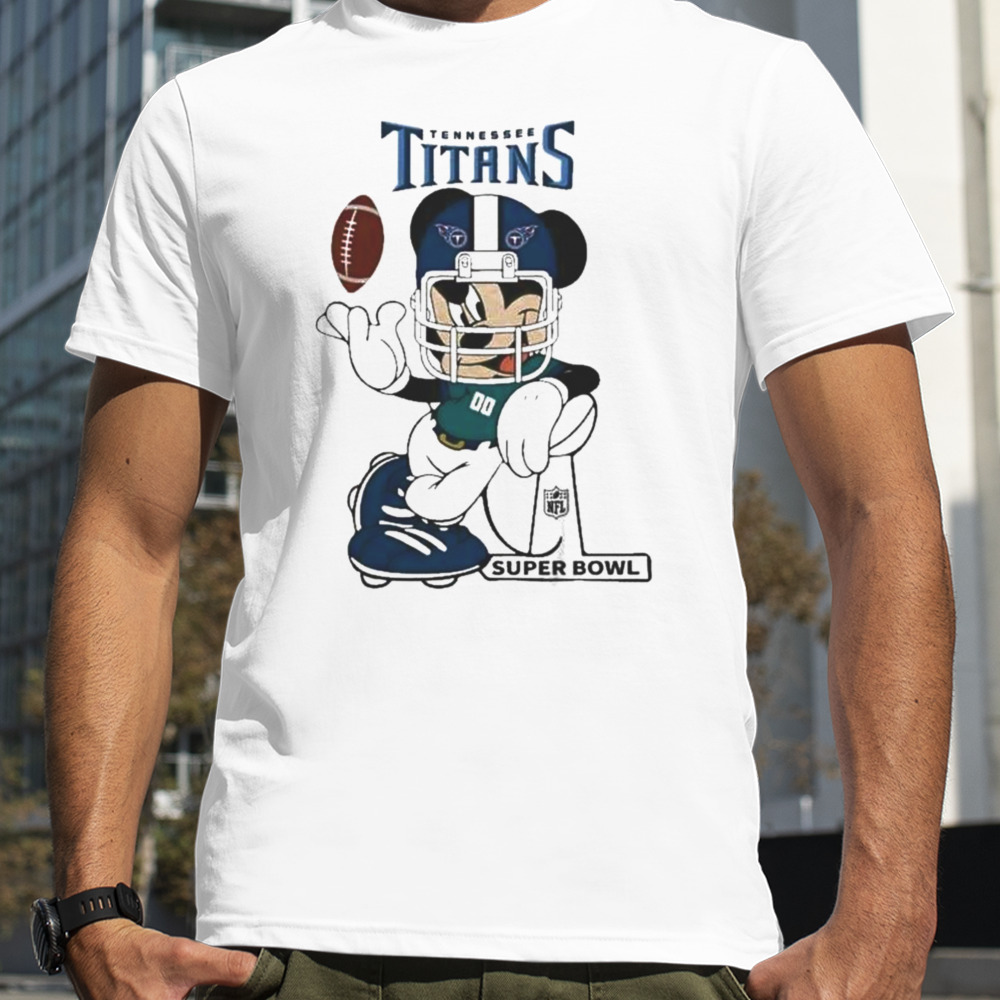 Mickey Mouse Player Tennessee Titans Football Nfl Super Bowl Logo Shirt