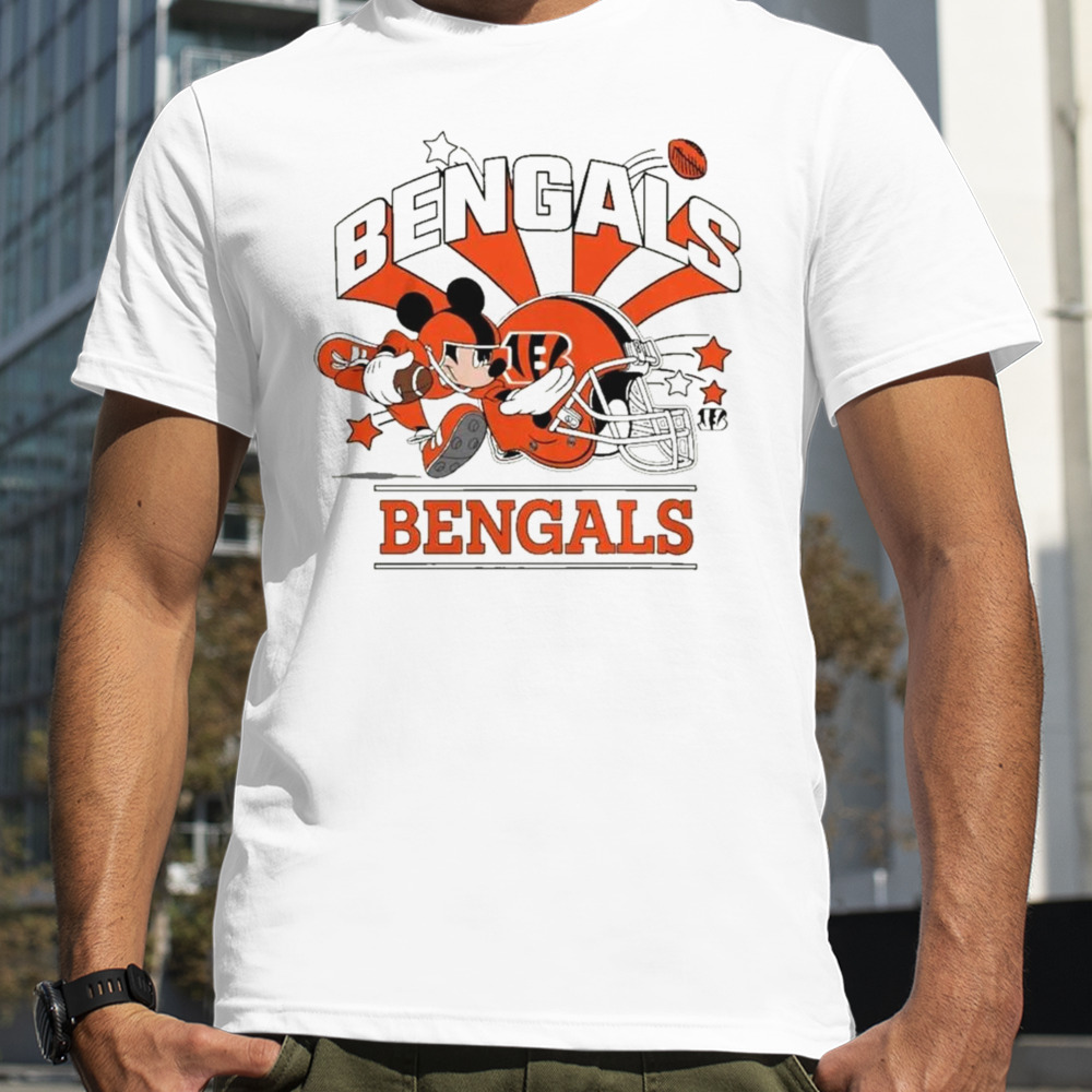 Mickey mouse player cincinnatI bengals Football helmet logo character Shirt