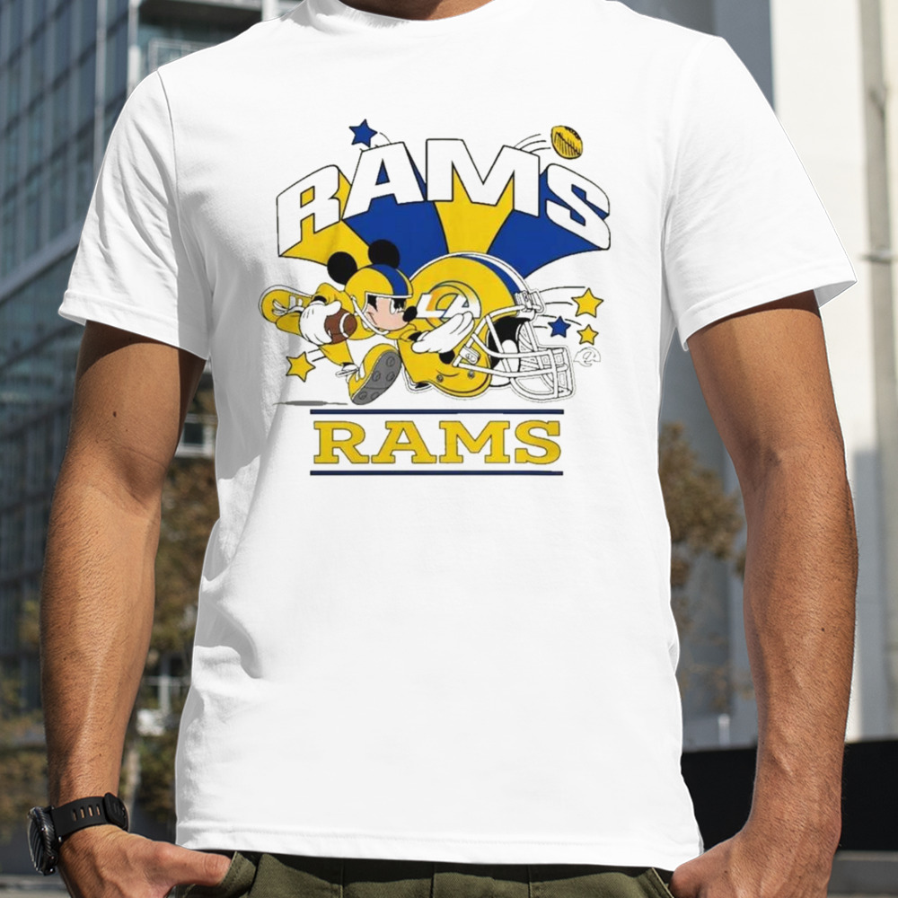 Mickey mouse player los angeles rams Football helmet logo character Shirt