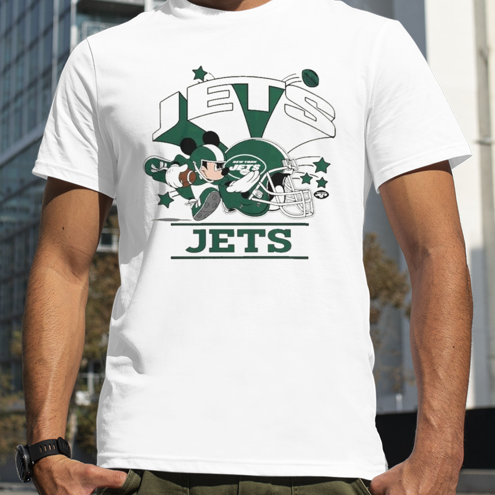 Mickey mouse player new york jets Football helmet logo character Shirt