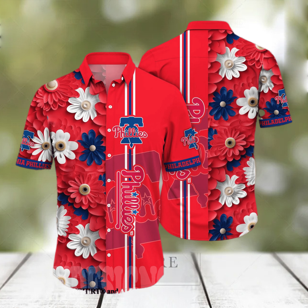 hiladelphia Phillies MLB Flower 3D Full Printing Hawaiian Shirt - Limotees