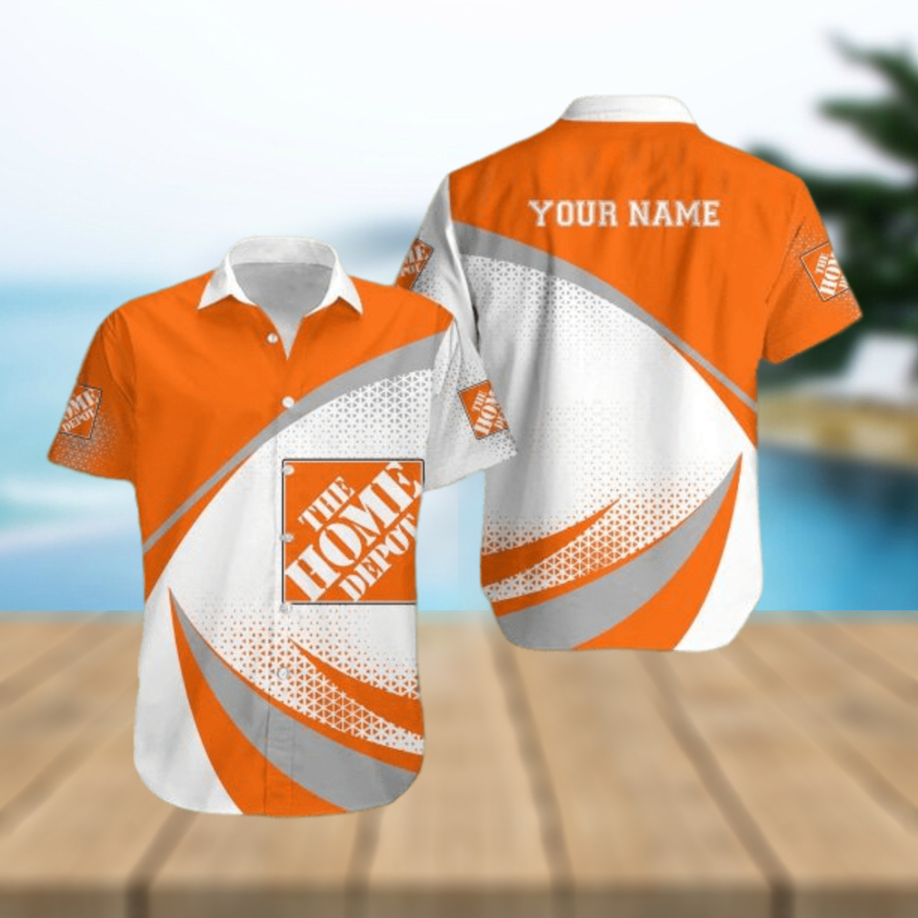 home depot Personalized Name Surfboard Pattern Aloha Hawaii Shirt