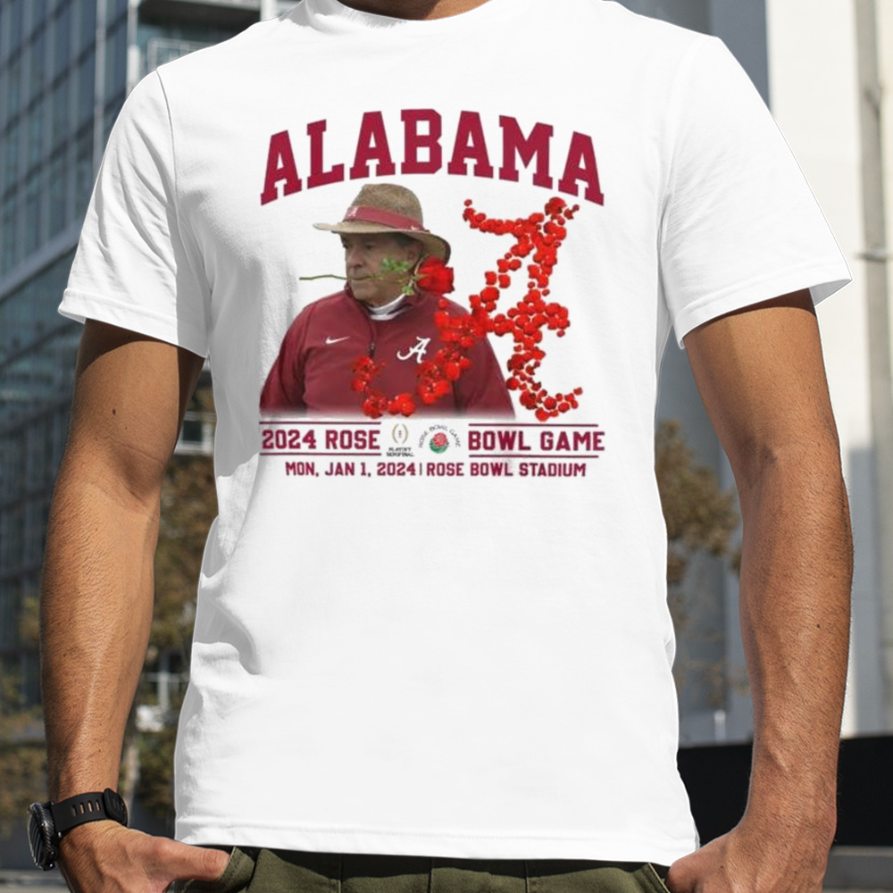 Alabama Crimson Tide Nick Saban Rose Bowl 2024 CFP Football Semifinal T-Shirt