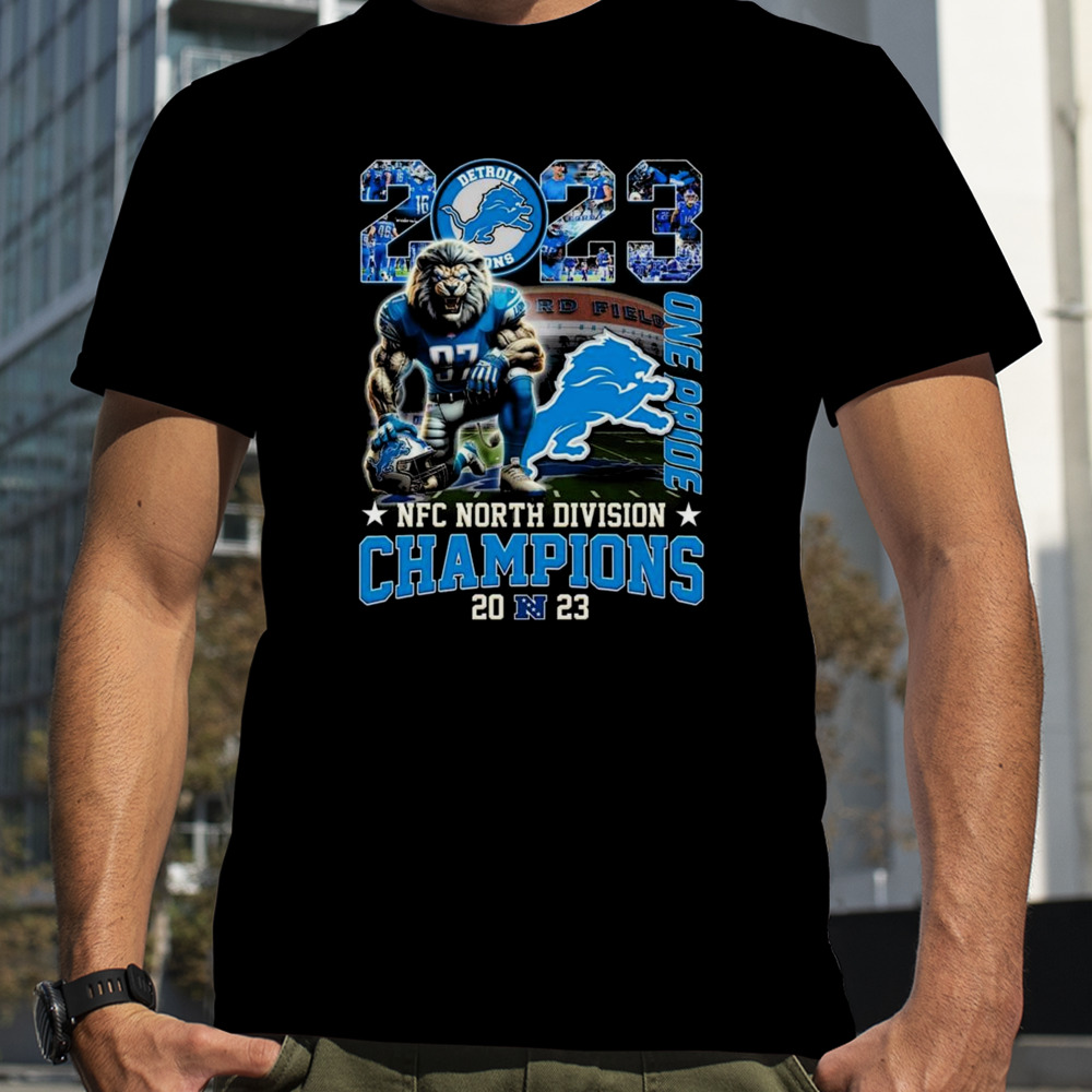 Detroit Lions 2023 One Pride Nfc North Division Champions T-shirt